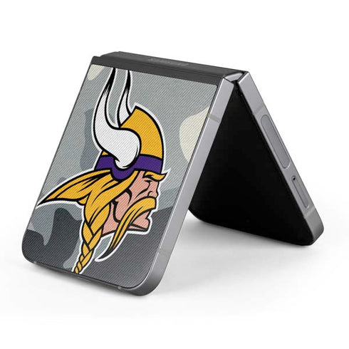 NFL Minnesota Vikings Camo Galaxy Z Flip6 Skin